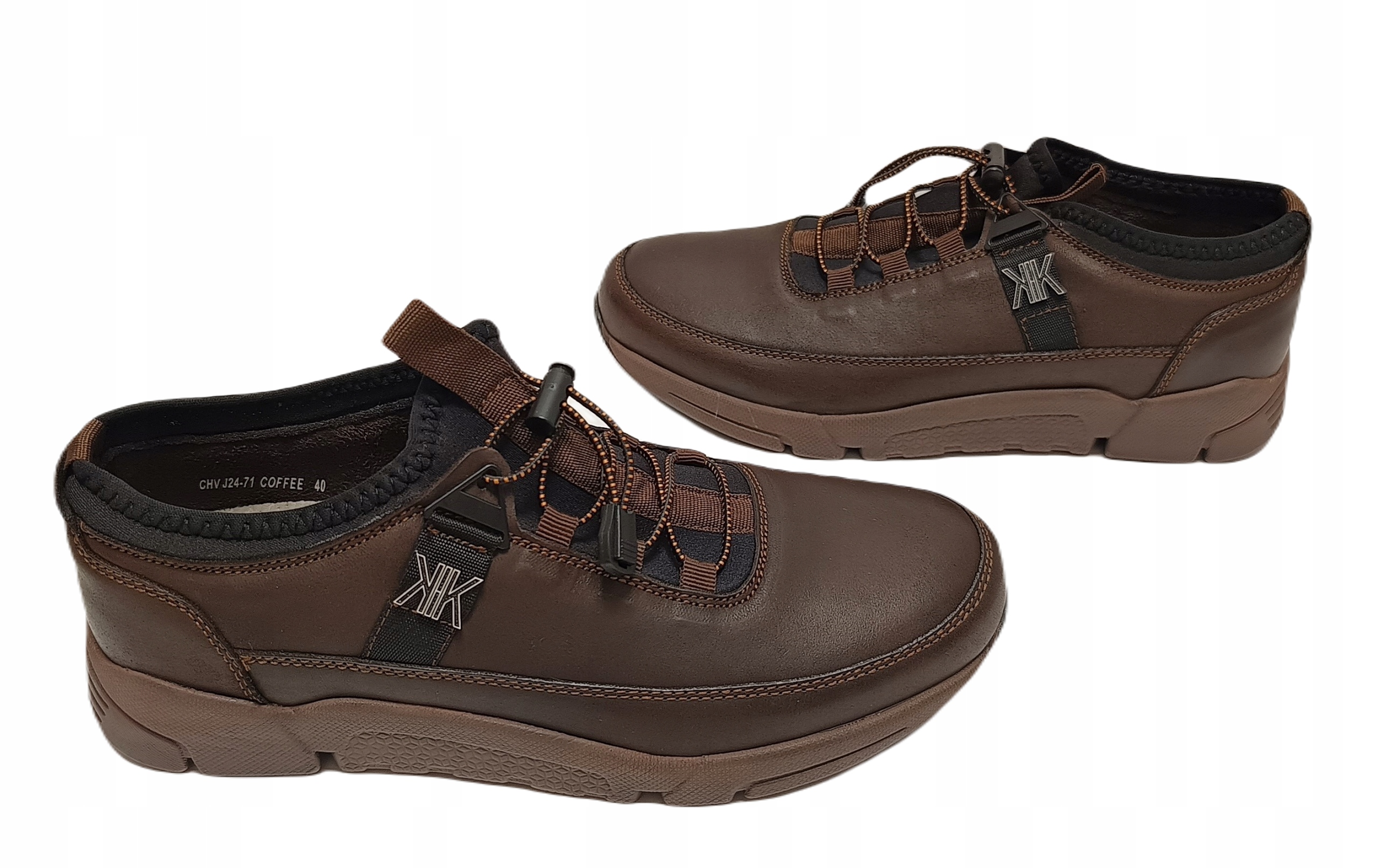 lehké polobotky nazouvací kožené Sokolski Chv J24-71 coffe hnědá r40