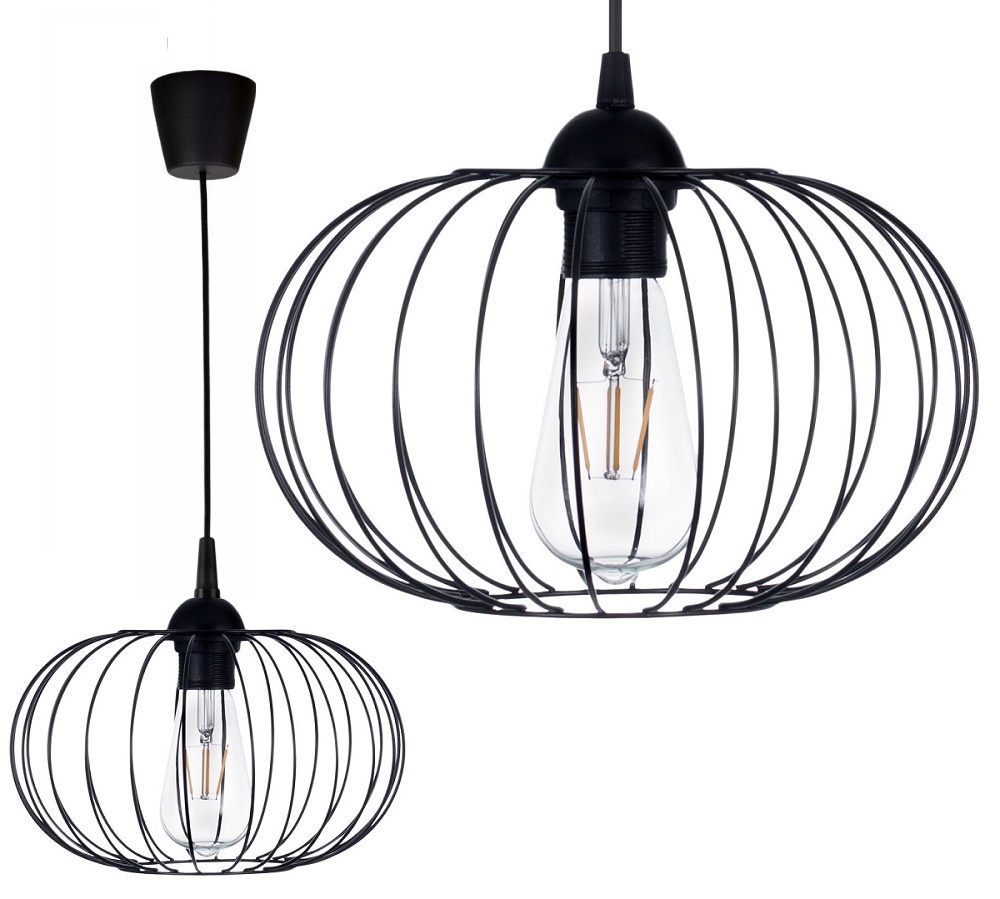 

Lampa Wisząca Sufitowa Żyrandol Elipsa Loft Drut