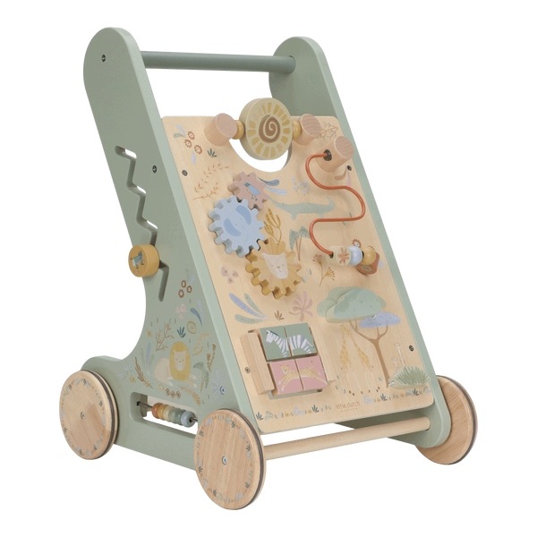 Little Dutch Drewniany chodzik edukacyjny Safari Friends Fsc 12m+