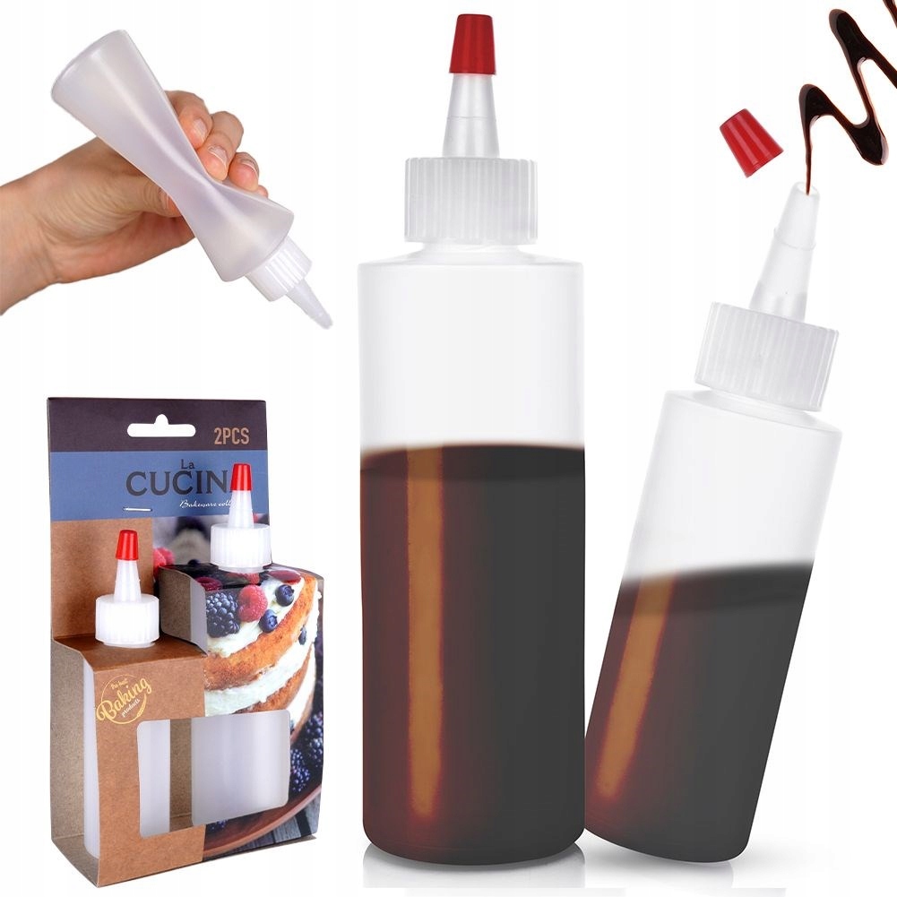 Butelka do dekoracji ciast tortów zestaw 2szt Kod producenta 030233