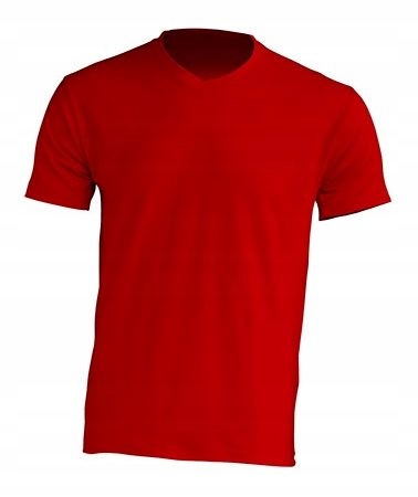 

T-shirt Męska koszulka Jhk V-neck czerwona Rd XL