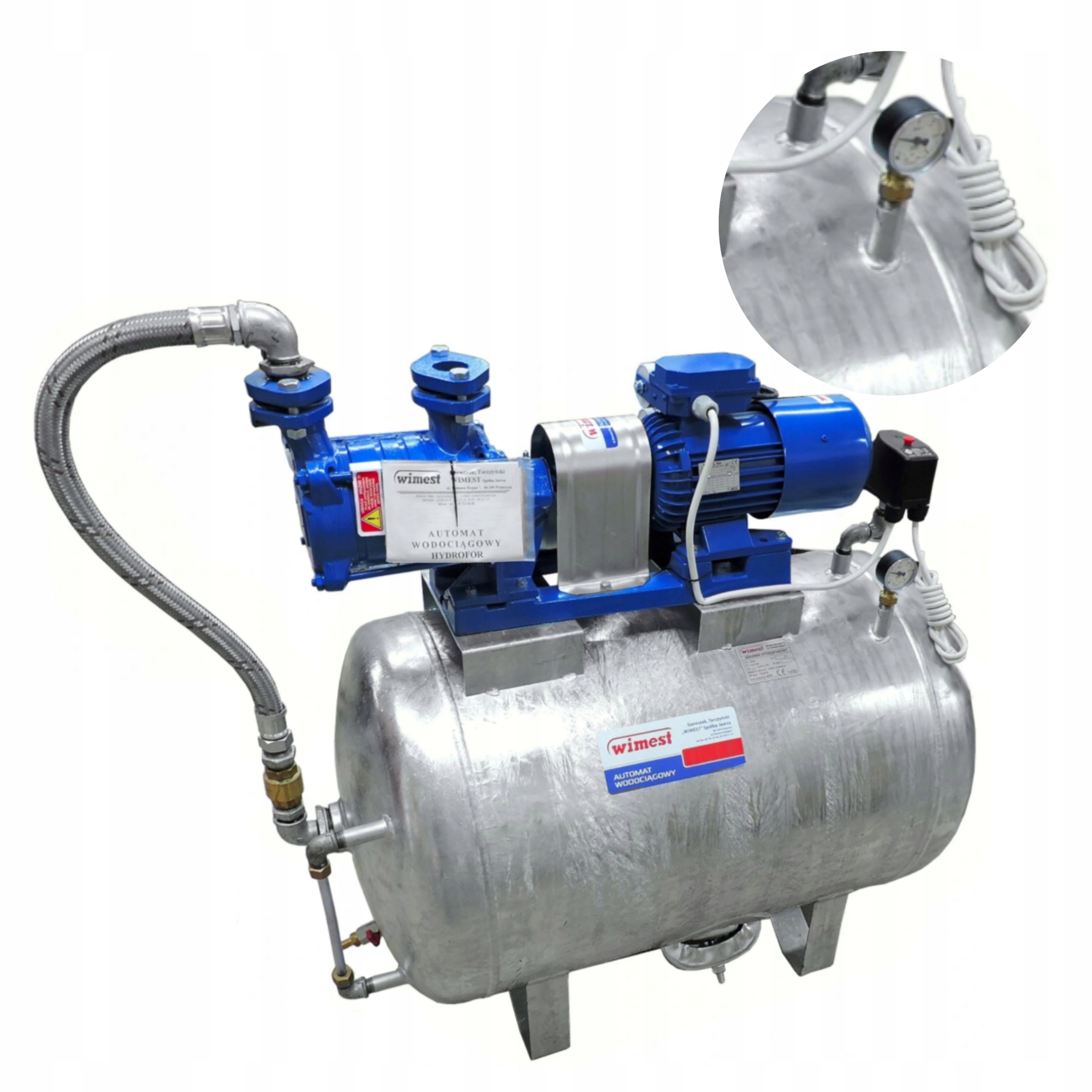 Hydrofor Do Wody Automat Wodociągowy 200L Pompa SKSb 3-STOPNIOWA 400V 1.5kW