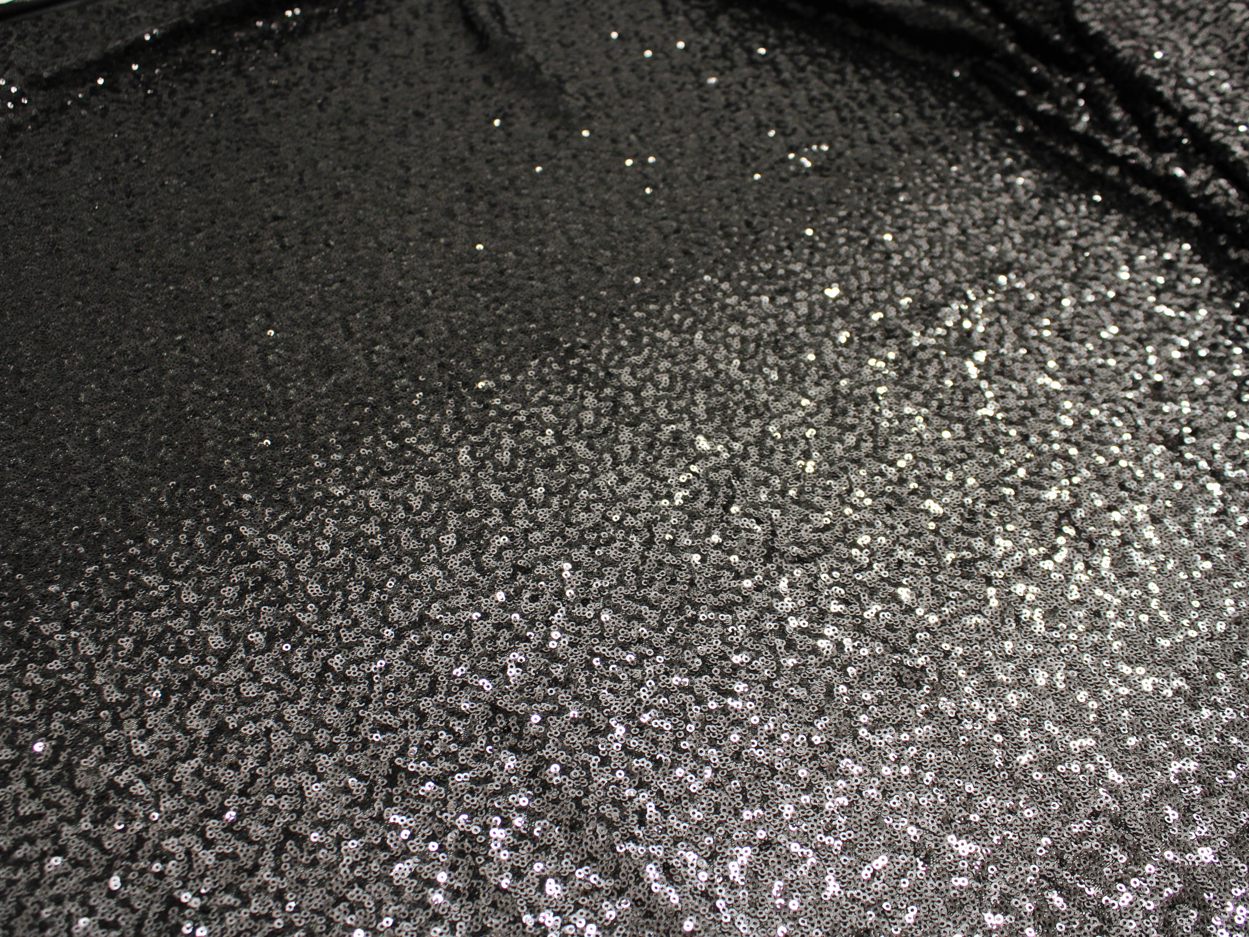 Flitrová Látka Flitry stínované ombre černé stříbro dvoubarevné 0,5 mb