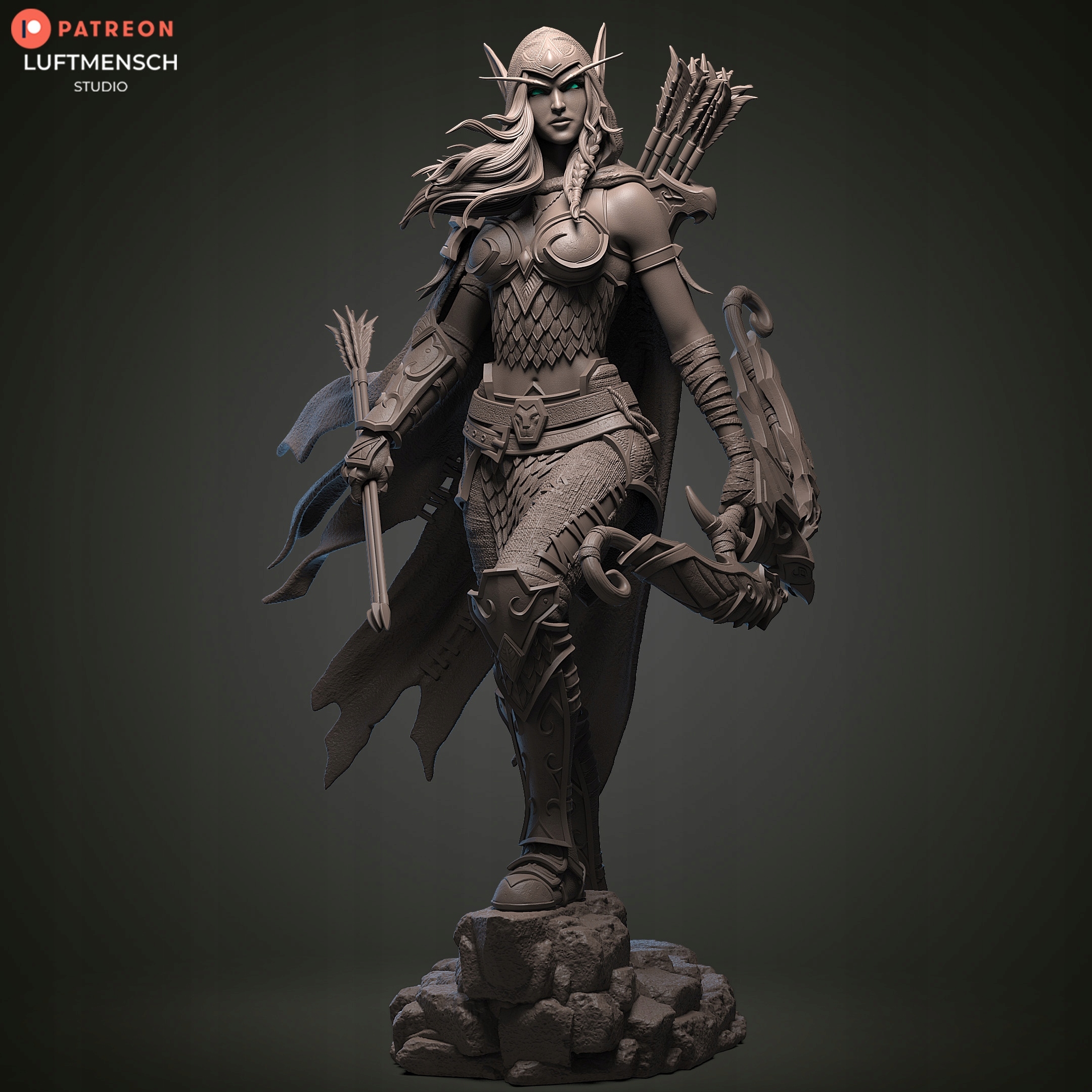 Figurka Alleria Windrunner 1:6 World of Warcraft 3D Pryskyřice 3D tisk