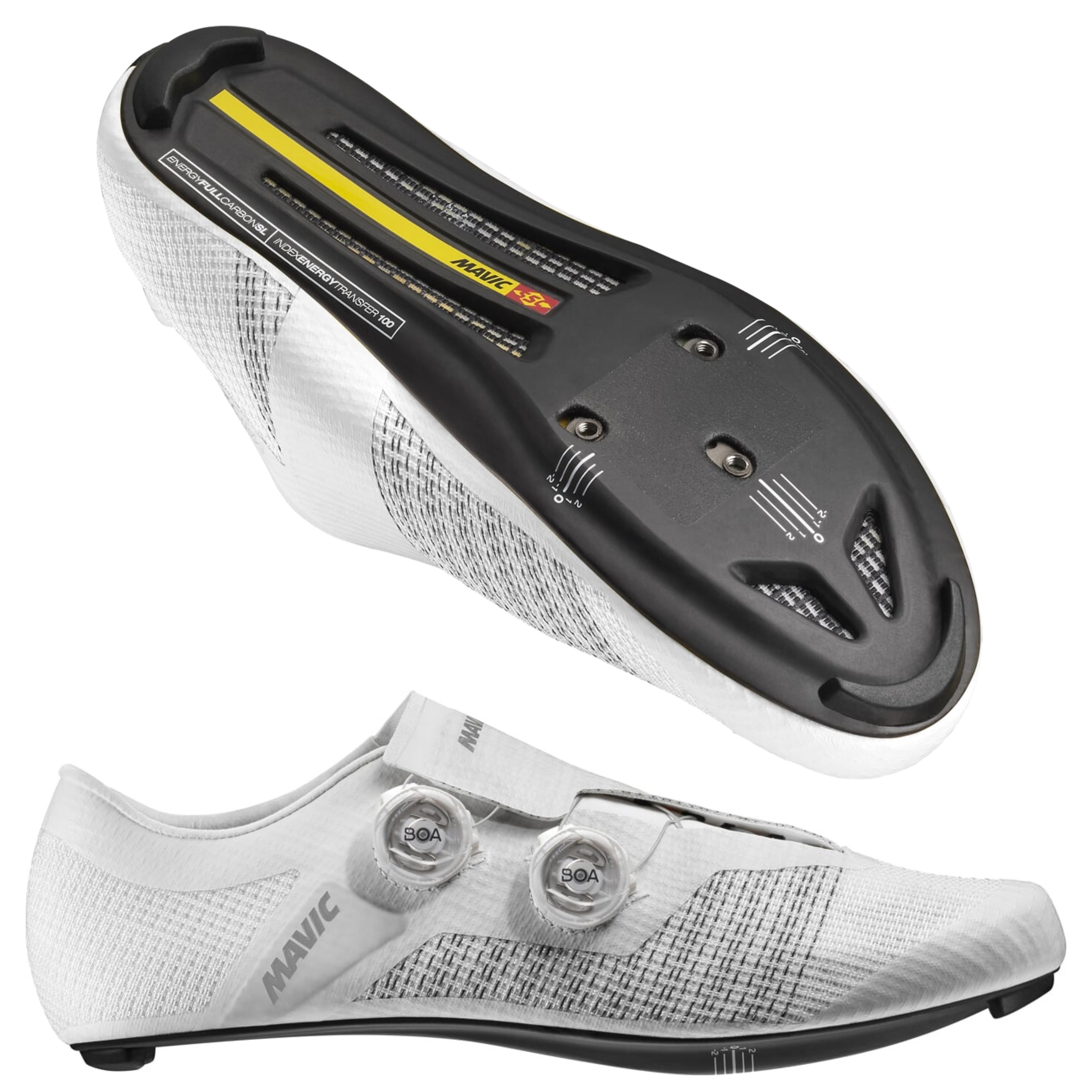 Buty rowerowe SZOSOWE SPD BOA x2 KARBON BIAŁE MAVIC COSMIC ULTIMATE III