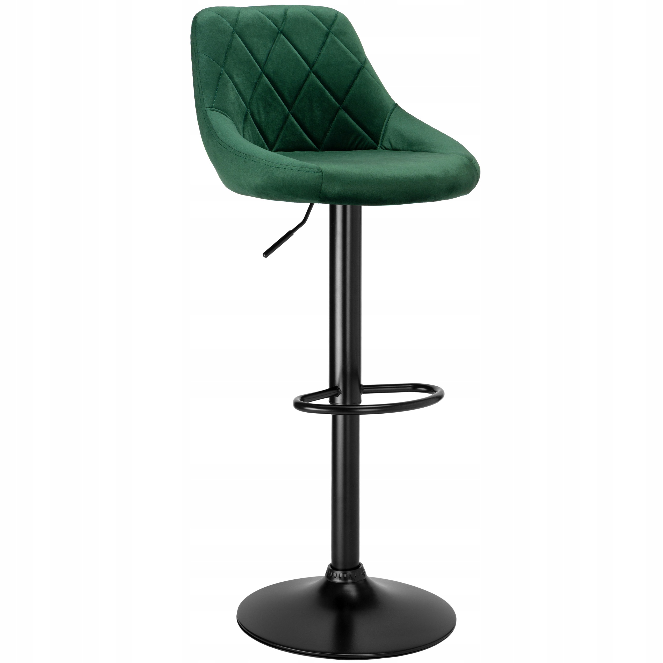 Barová Židle Barová Židle Cydro Black Tmavě Zelená Velvet Do Kuchyně A Jídelny