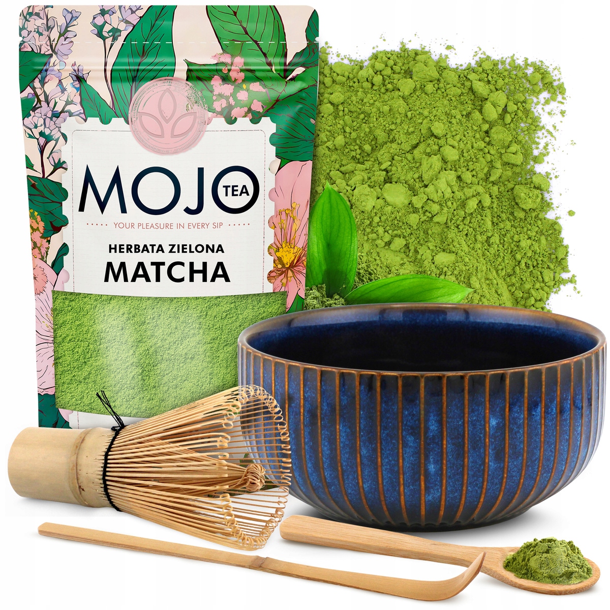 Dárková Sada Tradiční Matcha 50g Příslušenství Chasen Chashaku Miska