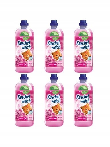Levně 6 x Tekutá aviváž Kuschelweich Pink Kiss 38 praní 1 l