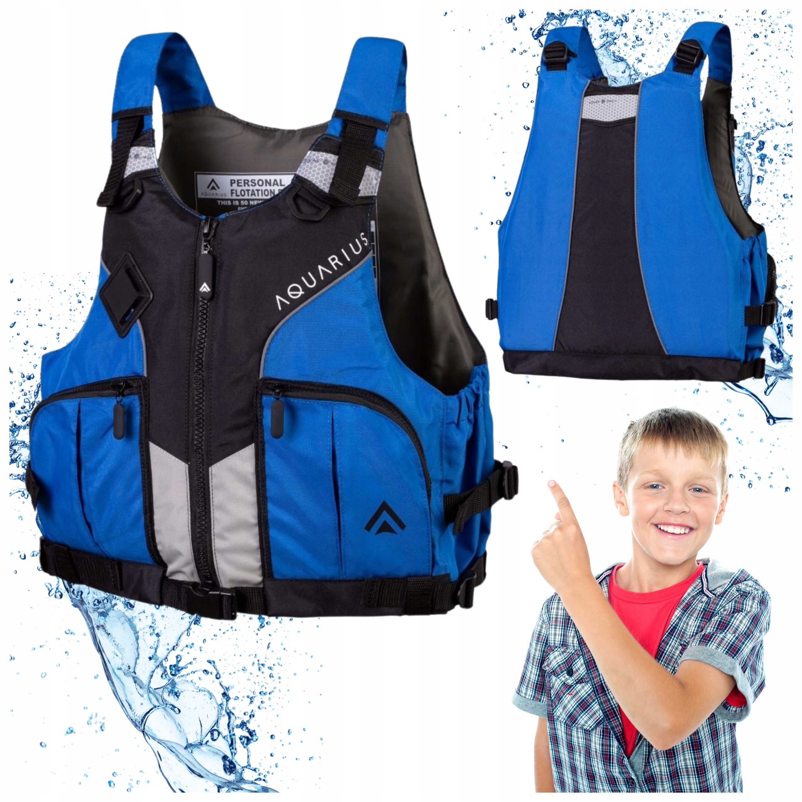 Kapok Zajišťovací vesta Mq Pro S/m Aquarius Na loď, kajak 60 kg