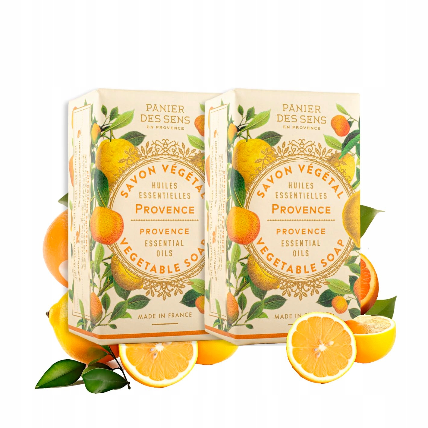 Tuhé mýdlo Panier Des Sens Provence 2x150 g Přírodní na tělo a ruce