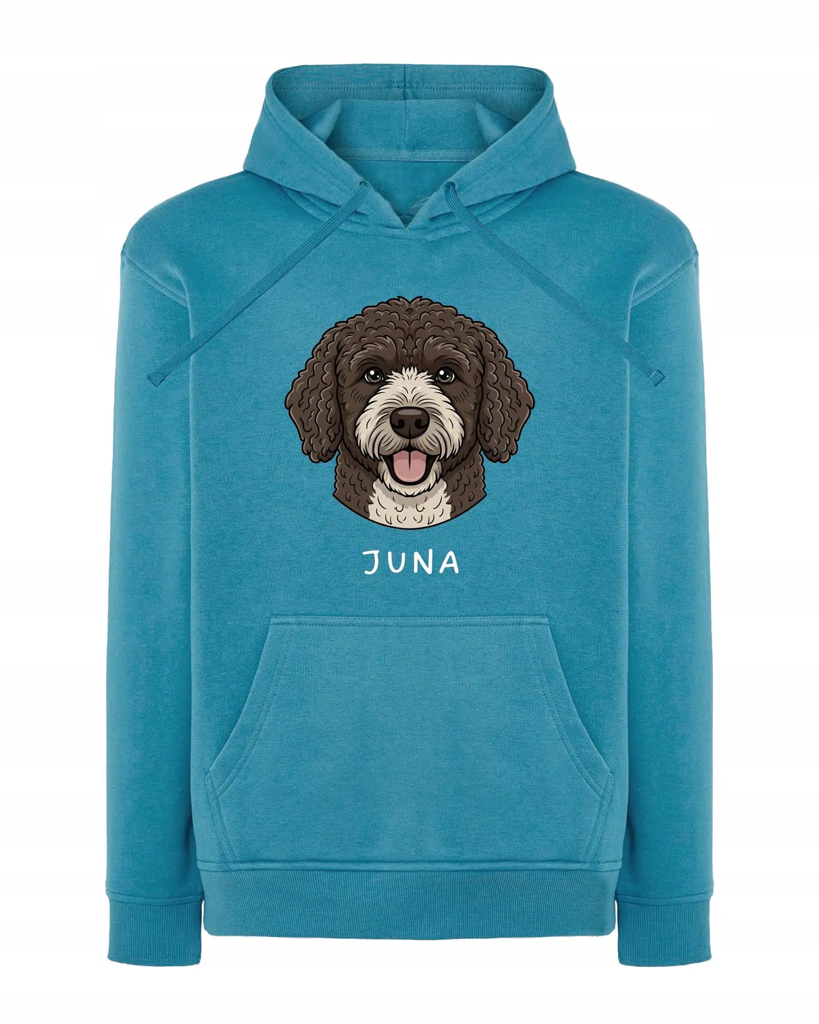 Mikina s kapucí Španělský vodní pes Pupil Pes Světle modrá XL
