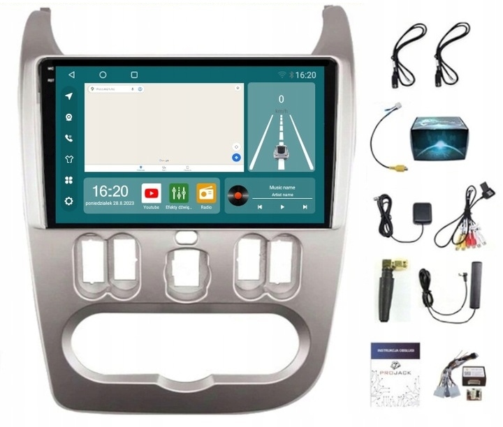 Rádio Navigace Dacia Duster 2010-2013 Carplay Android Auto 8GB 256GB Sim