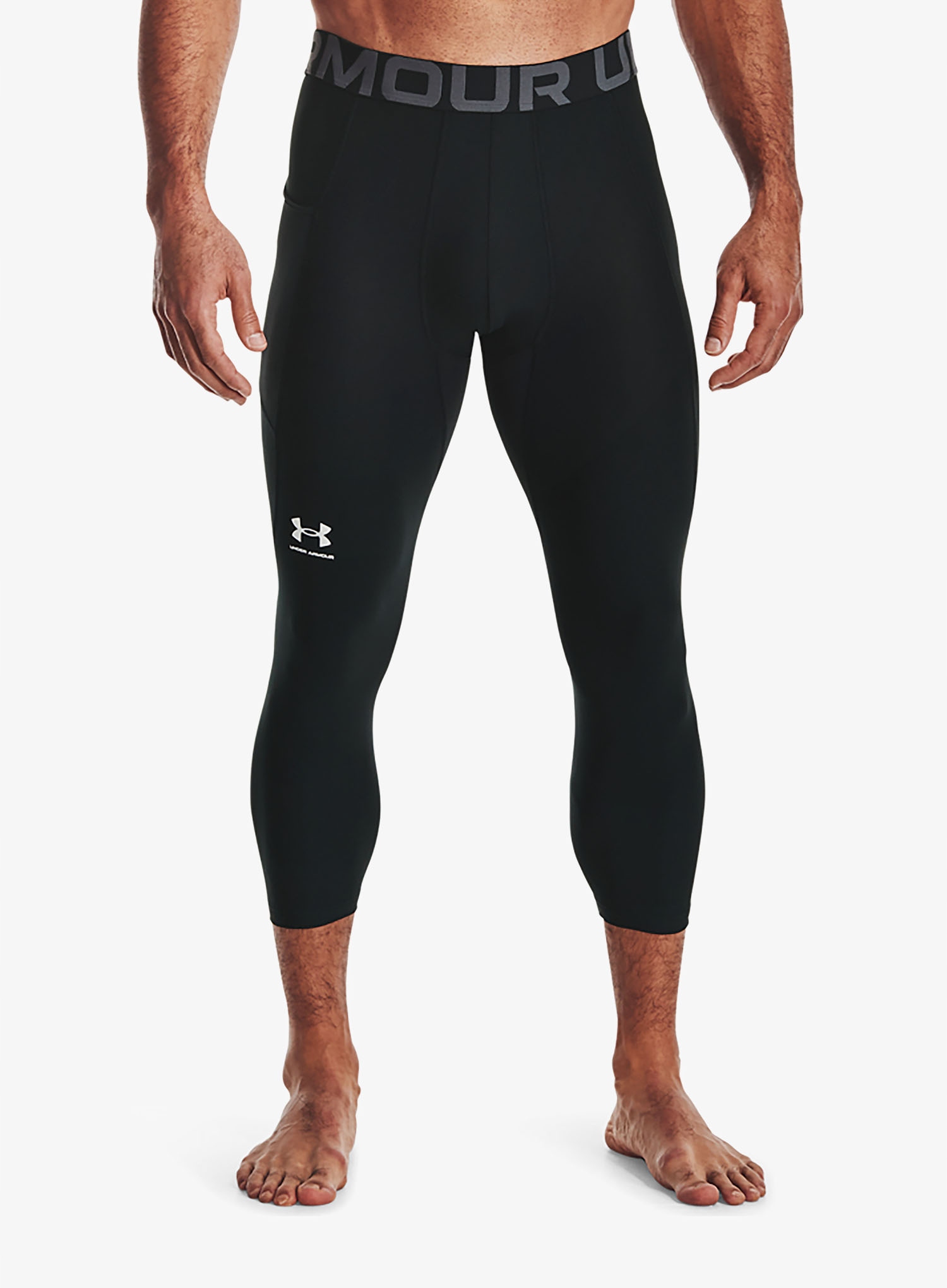 Tréninkové legíny Under Armour HeatGear 3/4 Leggings černá/bílá S