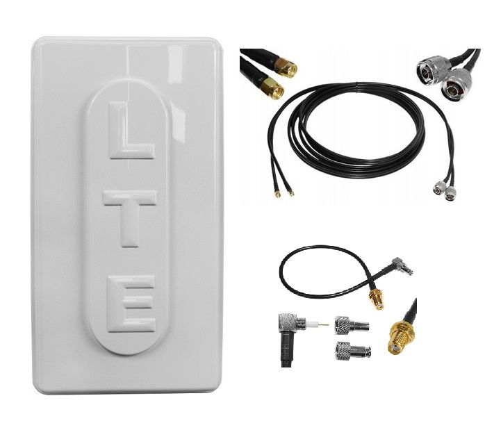 Antena Dual 17dBi Lte E3272 E3276 E5170 4G 5G CRC9 CRC9 10 m