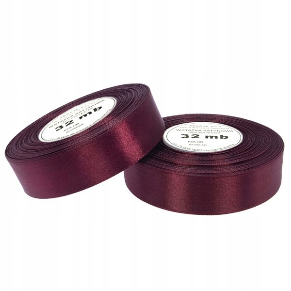 

Wstążki wstążka tasiemka satynowa c.bordo 25mm