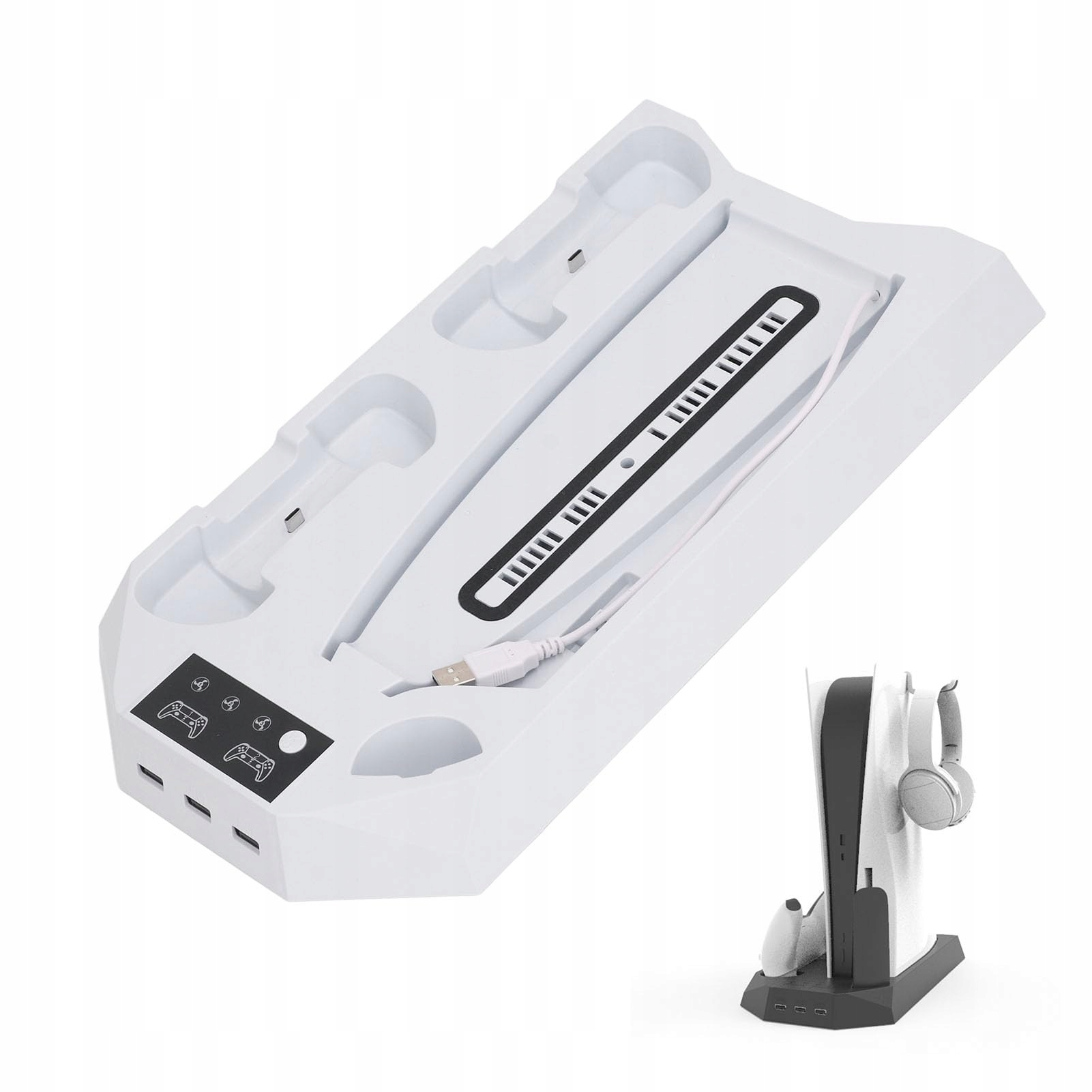 Podstawka Chłodząca Do PS5 Wielofunkcyjna 2W1 Efektywne Odprowadzanie