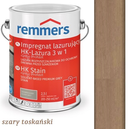 HK LAZURA IMPREGNAT REMMERS 2,5 L SZARY TOSKAŃSKI