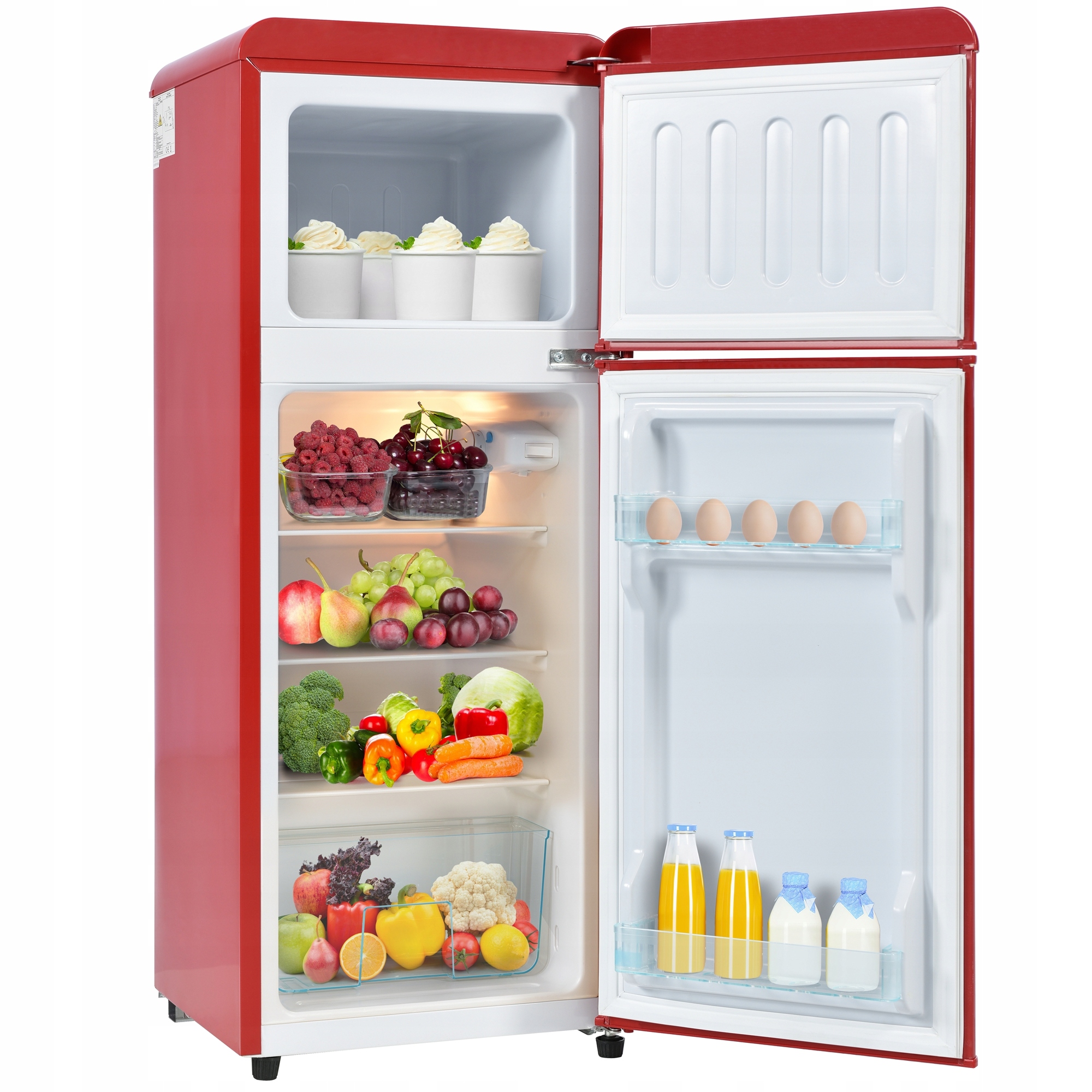 Chladnička s mrazničkou 92 l se dvěma dveřmi, mrazák 28 l