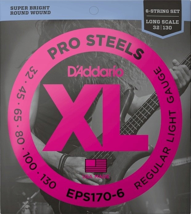 Struny D'addario ProSteels EPS170-6 (32-130) 6strunné