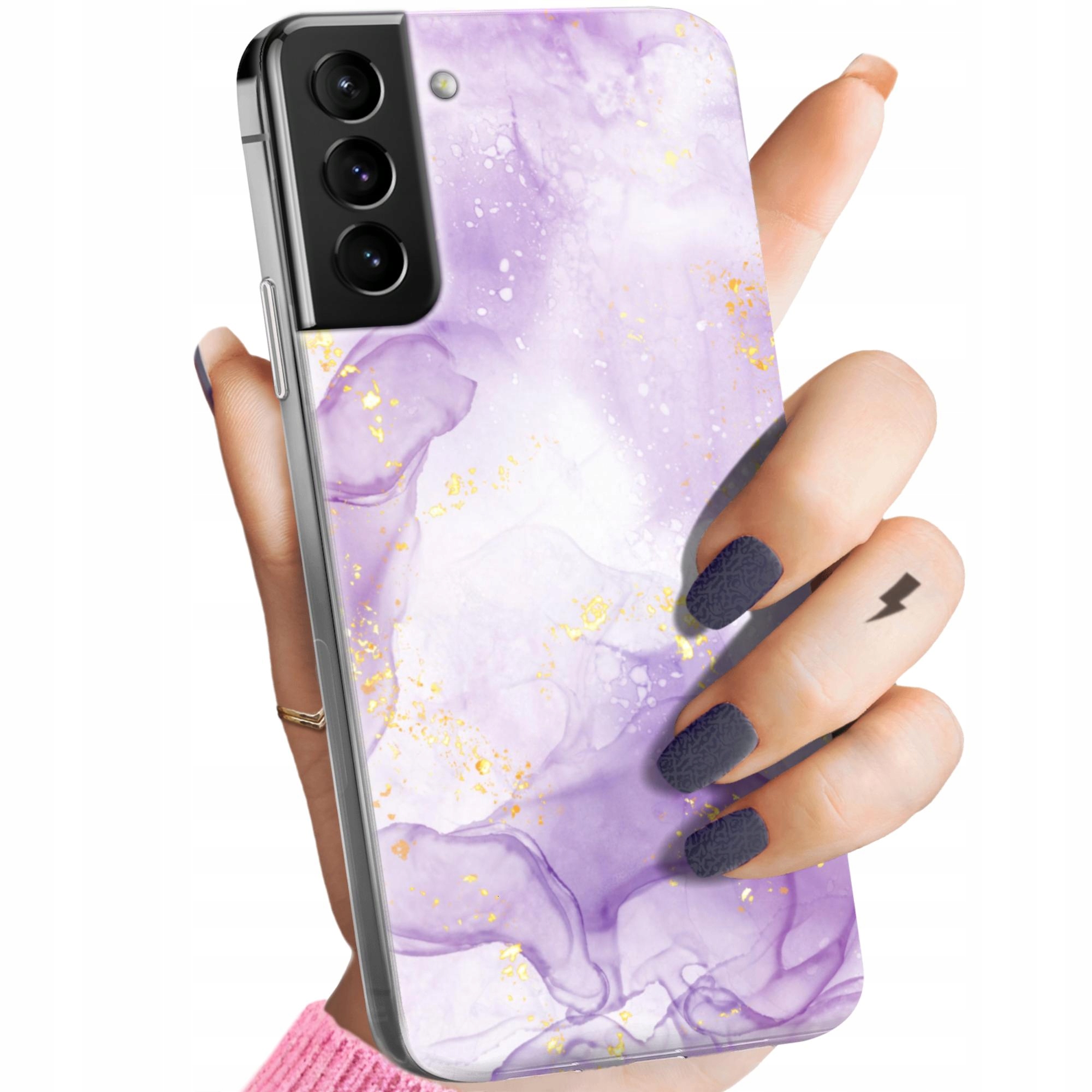 Etui Do Samsung Galaxy S21 Ultra 5G Fioletowe Fiolet Kształty Obudowa