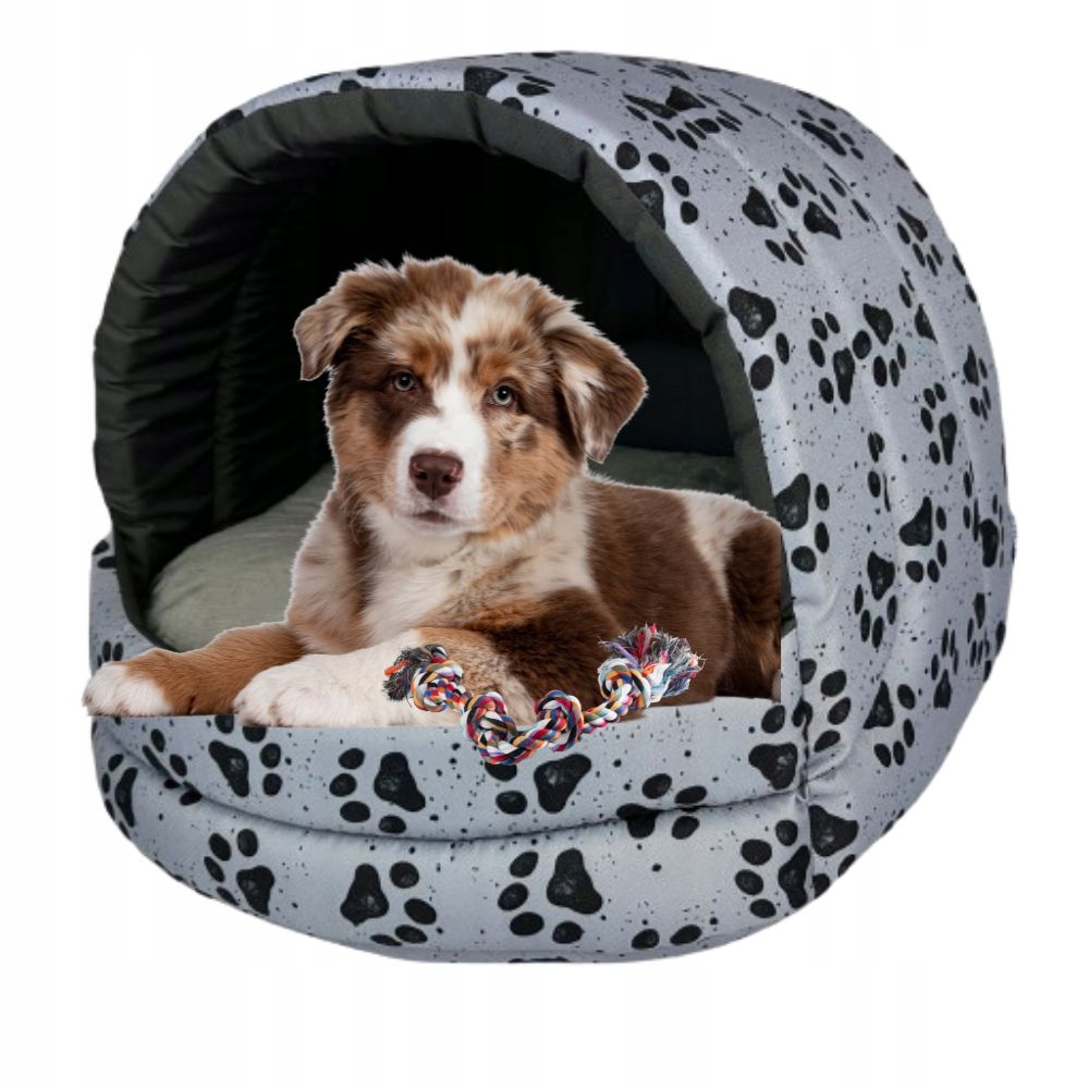 Levně Pelíšek pro středního psa Budka Matrace Polštář Látková velikost M