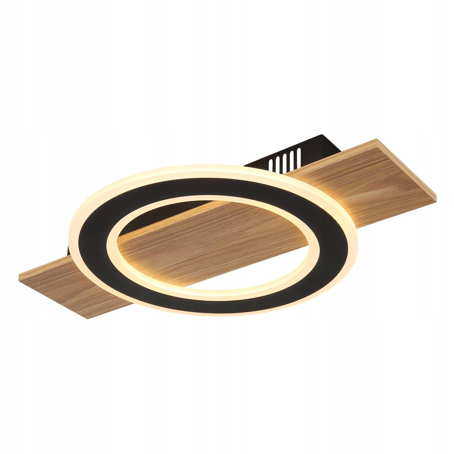Led stropná lampa Jayden 18W imitácia dreva čierna matná