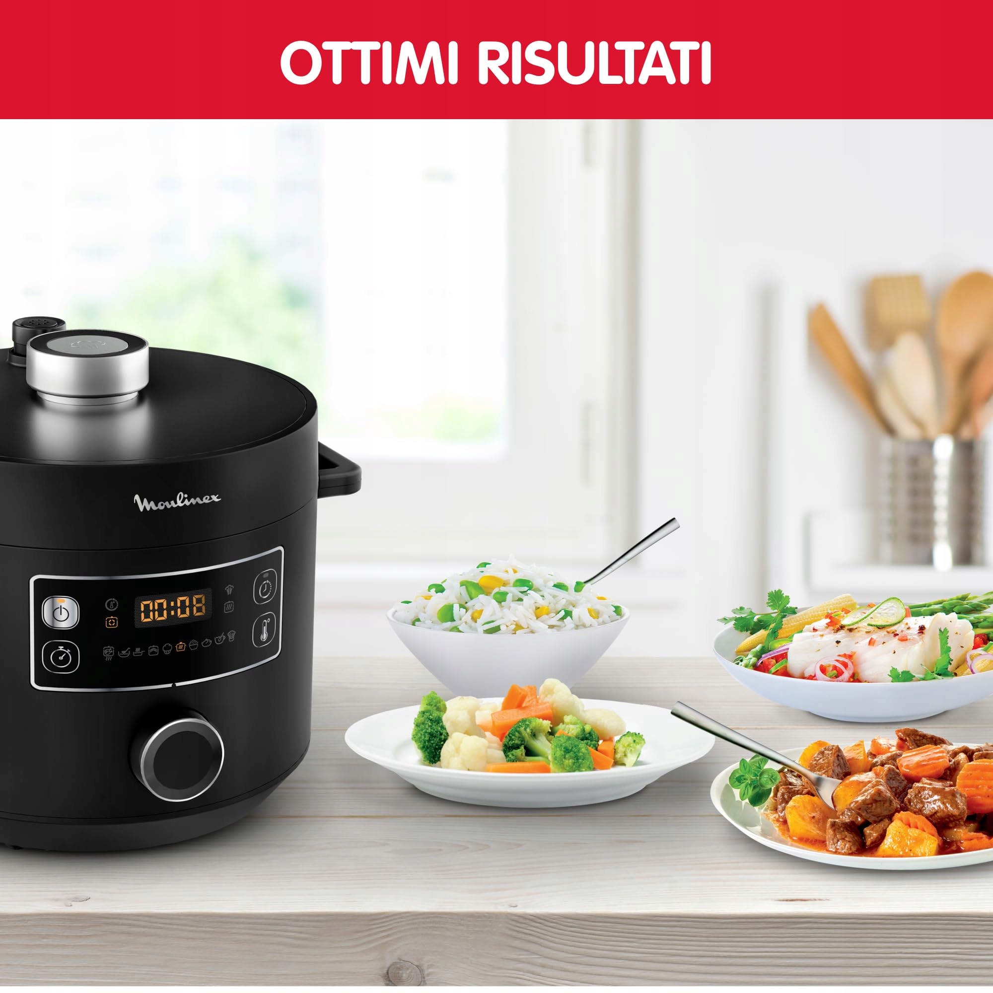 MOULINEX Epic Turbo Cuisine Szybkowar Elektryczny 1090W Czarny — miniatura 7