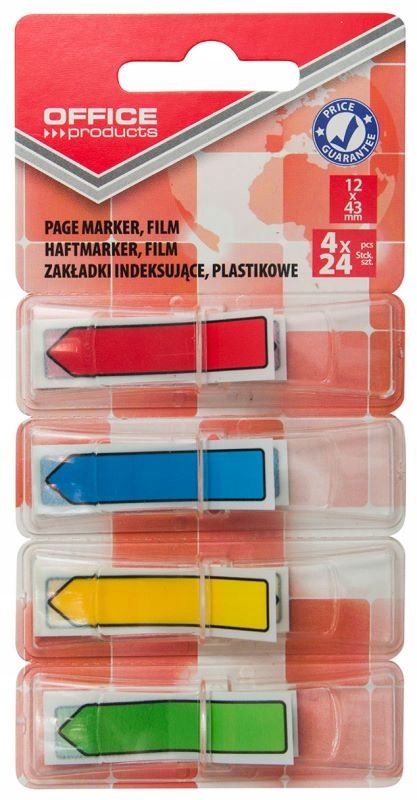 

Zakładki indeksujące znaczniki 12x43mm strzałka 96