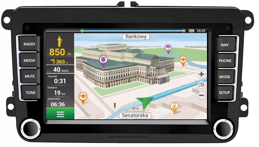 Rádio Gps Android Vw Amarok Eos T5 T6 Caddy 4/64GB Carplay Modem Sim