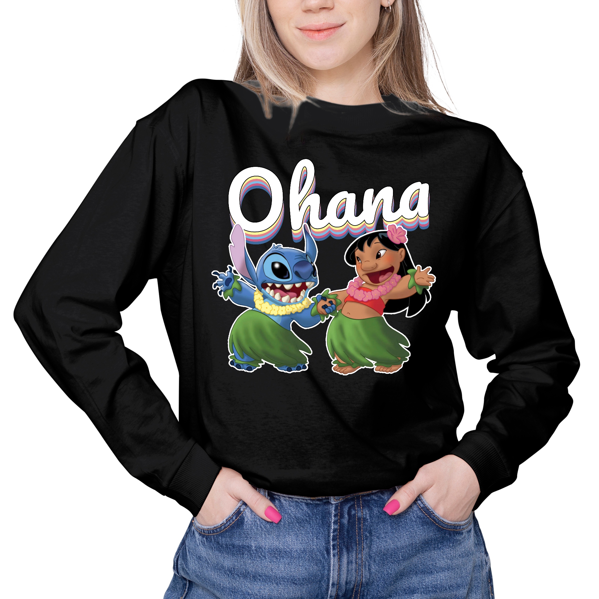 

Bluza Damska Bez Kaptura Czarn Lilo I Stitch Wz XL