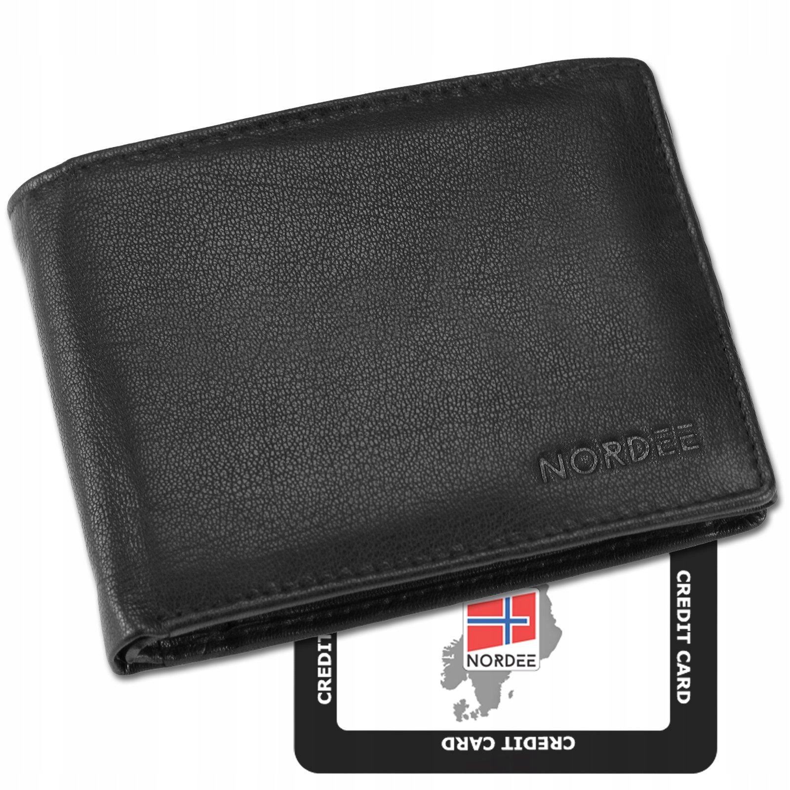 

Poziomy Skórzany Portfel Męski Nordee