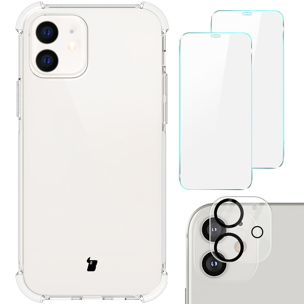 

Etui 2x szkło +aparat Bizon do iPhone 12