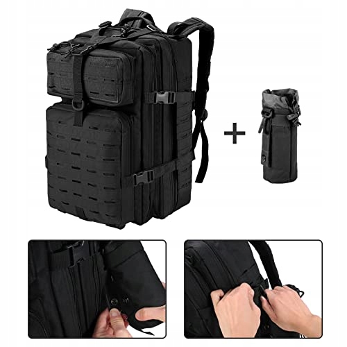 SHANNA Plecak Trekkingowy Wojskowy 45L MOLLE Na Wędrówki Camping Polowanie — miniatura 3