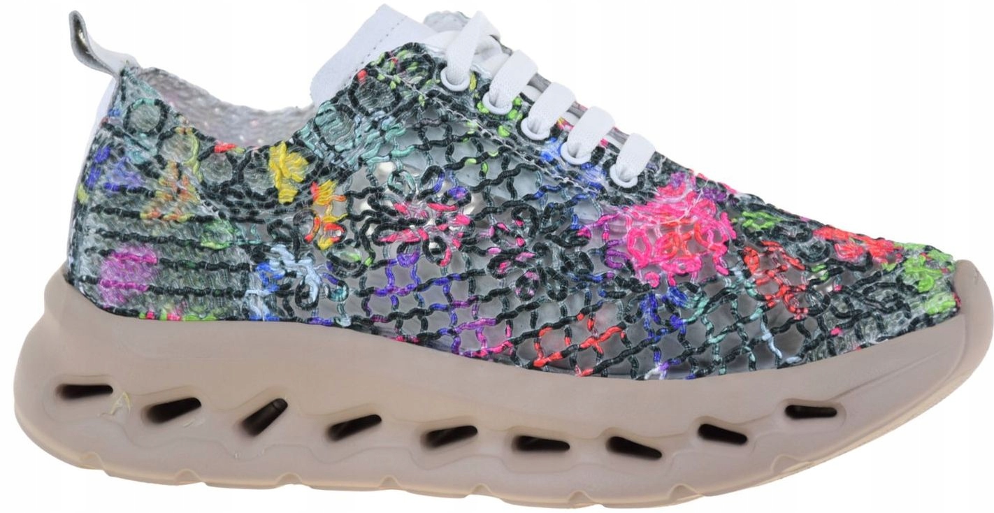 Dámské tenisky multicolor s květinovou síťkou lehké Vacarro 329-2391 R39