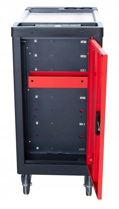 Wózek narzędziowy szafka warsztatowa 196el Kupczyk Cechy dodatkowe dodatkowe kółka wspomagające hamulec do blokowania kół możliwość zamknięcia na klucz uchwyty do prowadzenia wysuwane szuflady