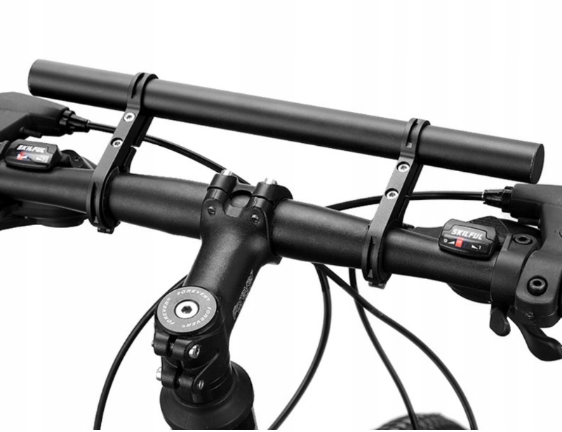 UCHWYT ROWEROWY NA KIEROWNICĘ PRZEDŁUŻKA ROWEROWA PRZEDŁUŻENIE KIEROWNICY Przeznaczenie uniwersalne