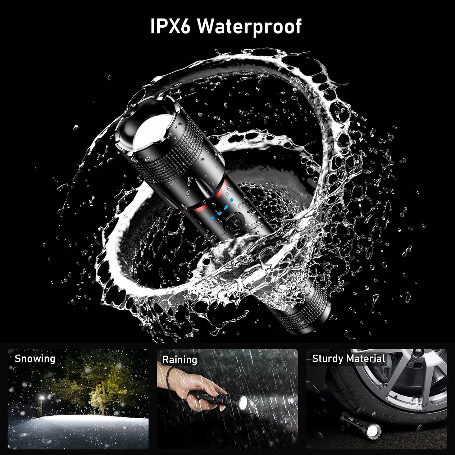 Mini latarka LED z zoomem 3W Blukar Model K9136