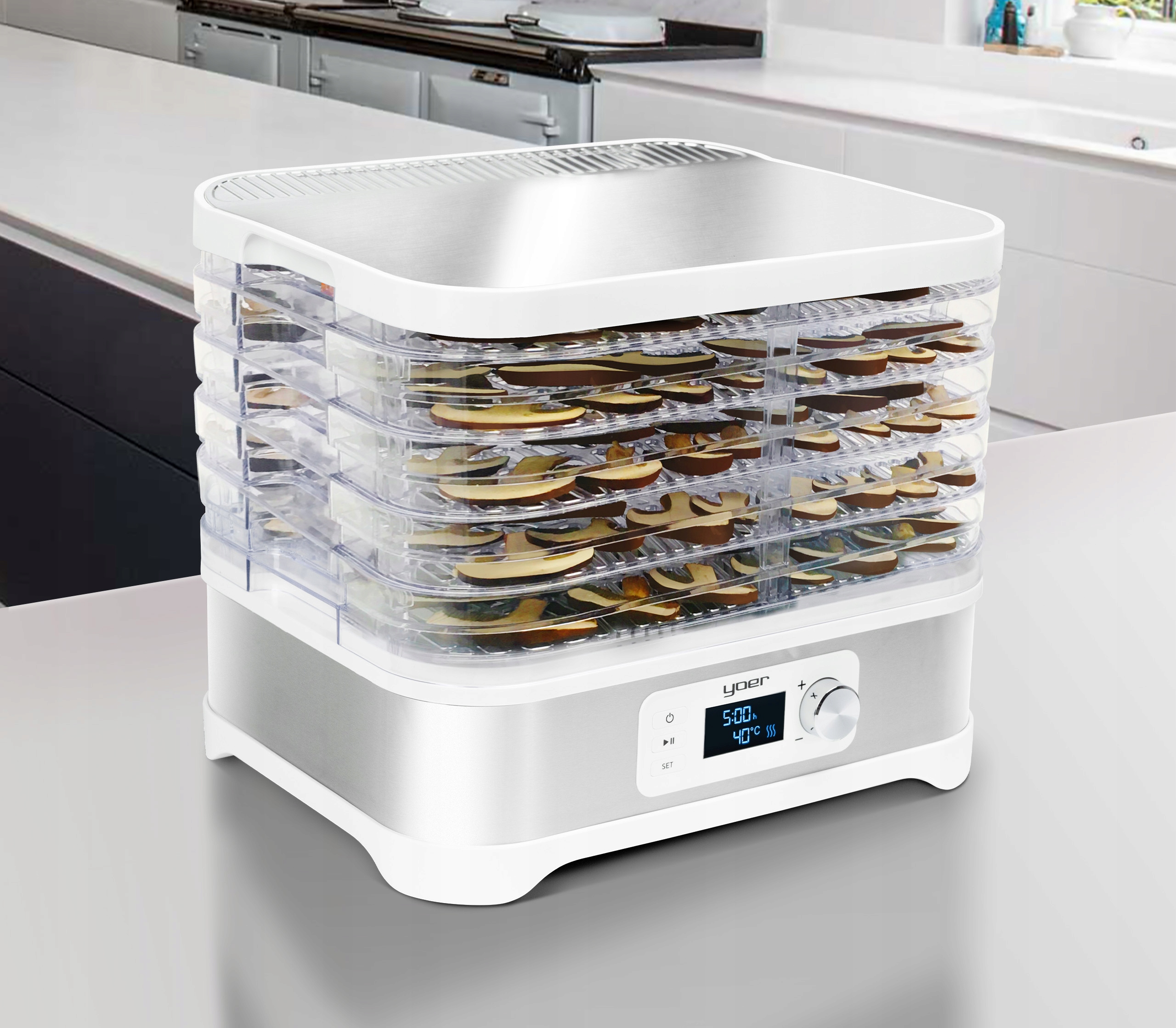 Suszarka do Grzybów OWOCÓW Warzyw Yoer Timer INOX Marka Yoer