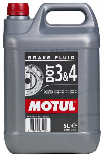 Brzdová Kvapalina Motul DOT4 DOT3 5L Syntetická Viacsezónna Dot 3&4