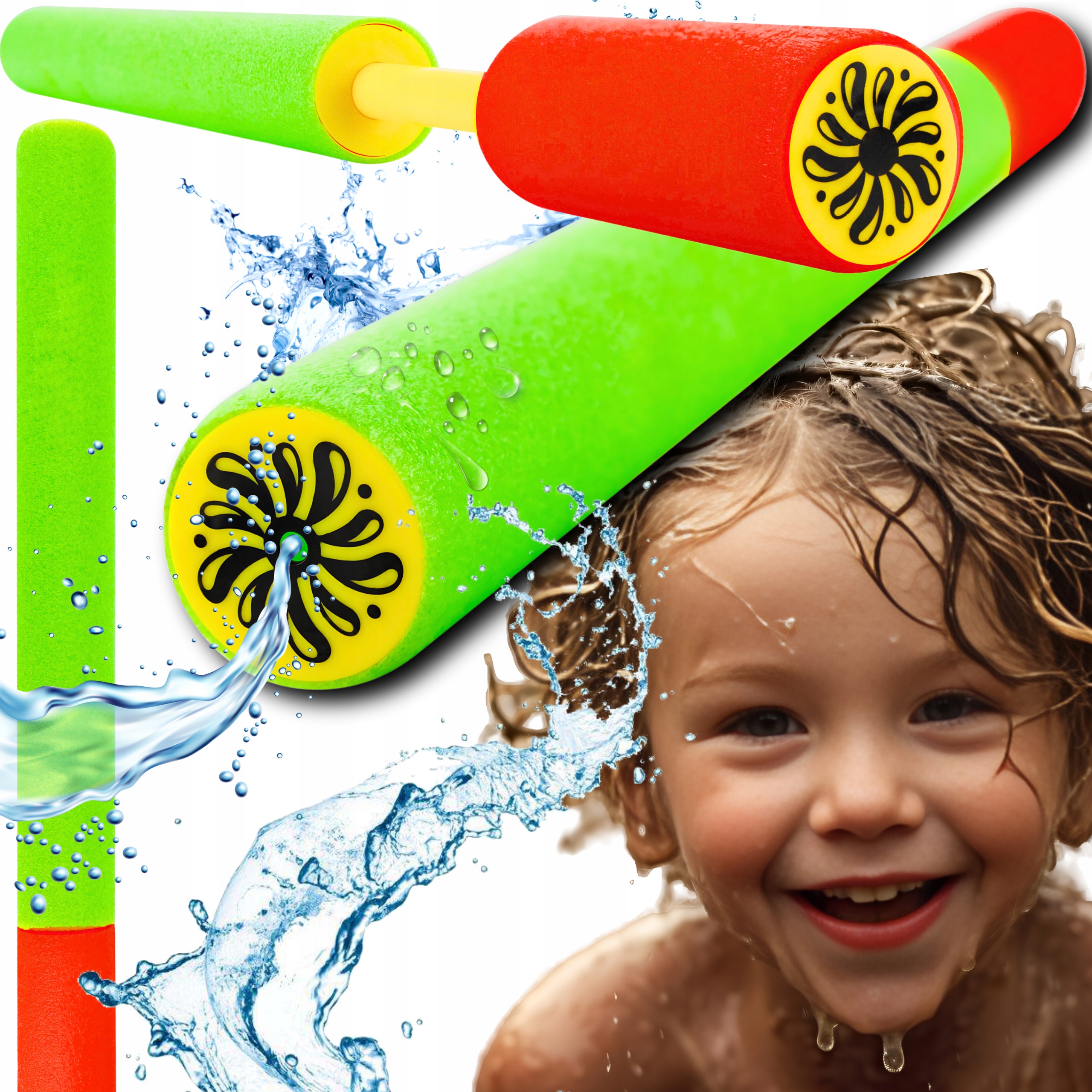 SIKAWKA POMPKA NA WODĘ PISTOLET NA BASEN DŁUGA XXL ZABAWKA WODNA TUBA