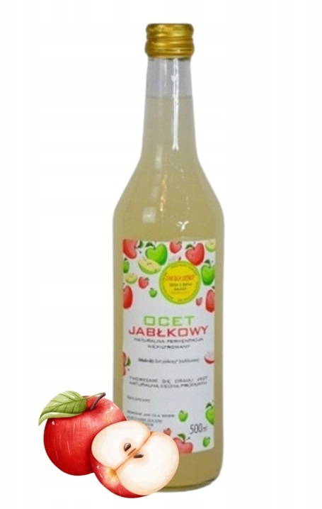 Ocet jabłkowy 500 ml Naturalny Zgaga Refluks