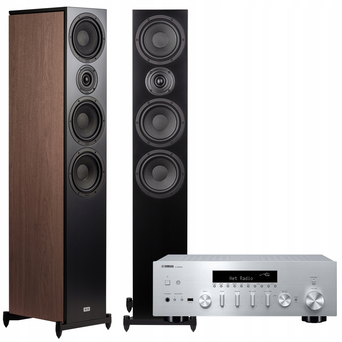Heco Aurora Xt 700 Walnut Yamaha R-N600A MusicCast Top-Art Tidal Wi-Fi