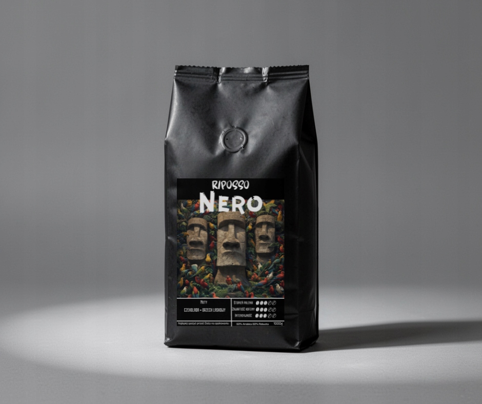 Riposso Nero 1kg káva zrnková 50% Arabica 50% Robusta