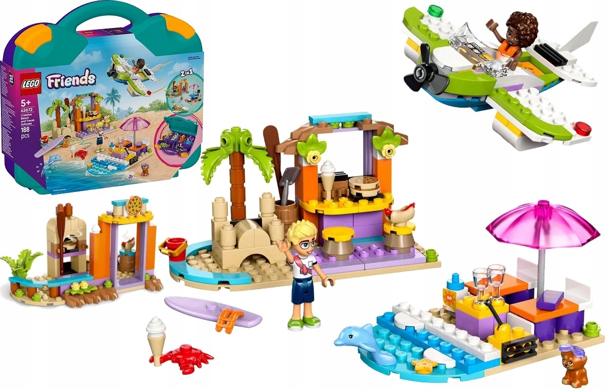 188 dílků stavebnice Lego Friends kreativní kufřík 42672