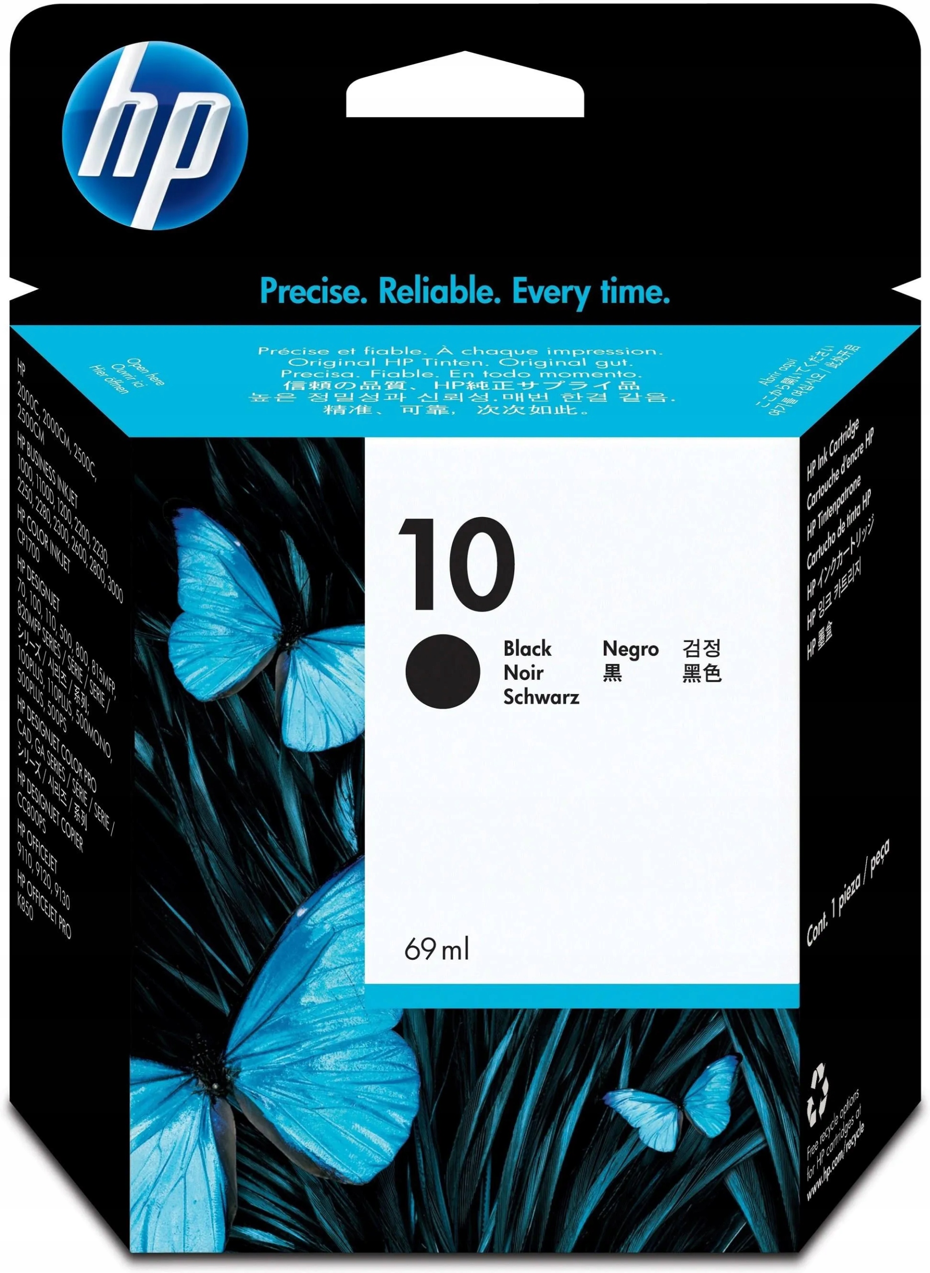 Inkoust Hp 10 C4844A 69 ml Černý Originál Hp 500 plus 800 2250 9110
