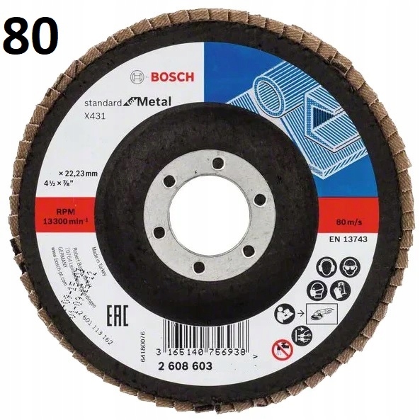 Bosch Tarcza Listkowa Lamelka Ściernica 125 Gr.80 2608603658