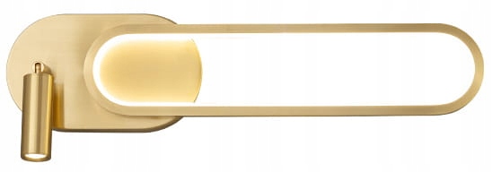 Elyptica Moderná nástenná lampa Zlatá 48 cm
