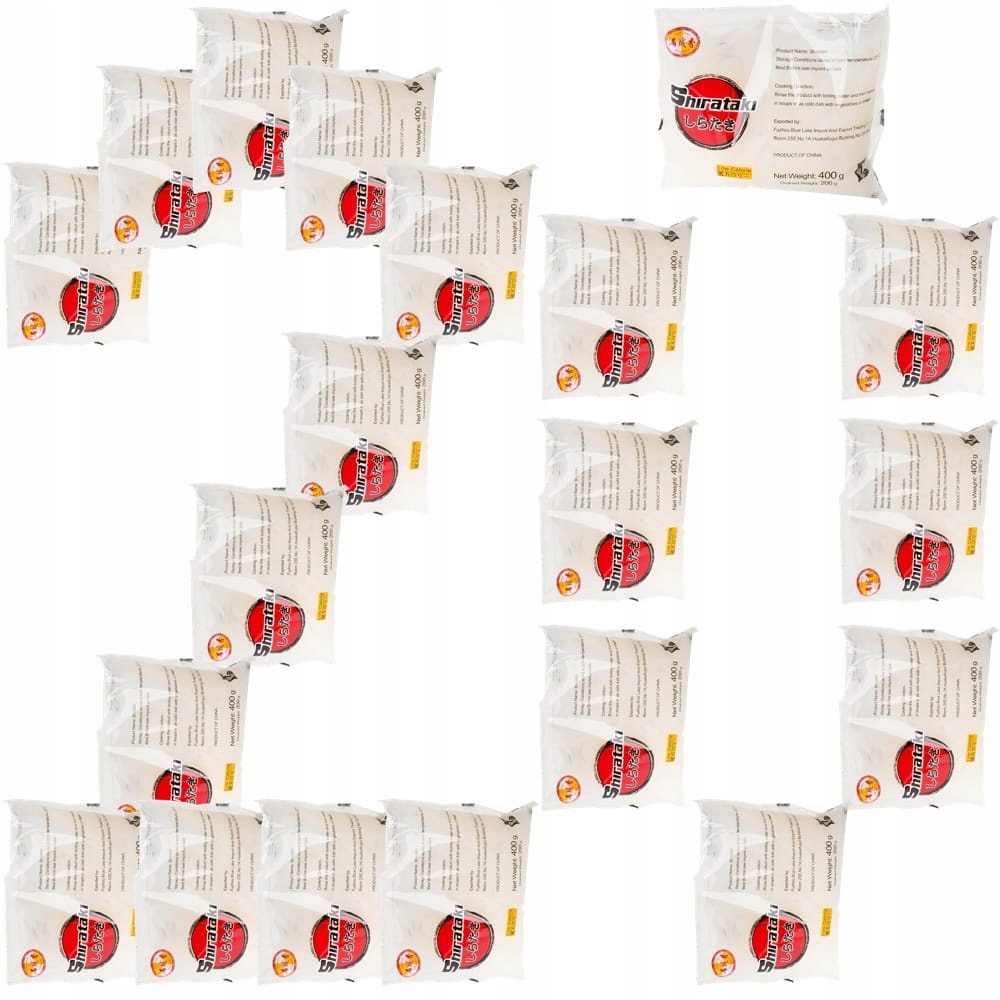 Levně 20 x Těstoviny Shirataki s konjacem Fettuccine Bez kalorií Zdravá strava 400 g