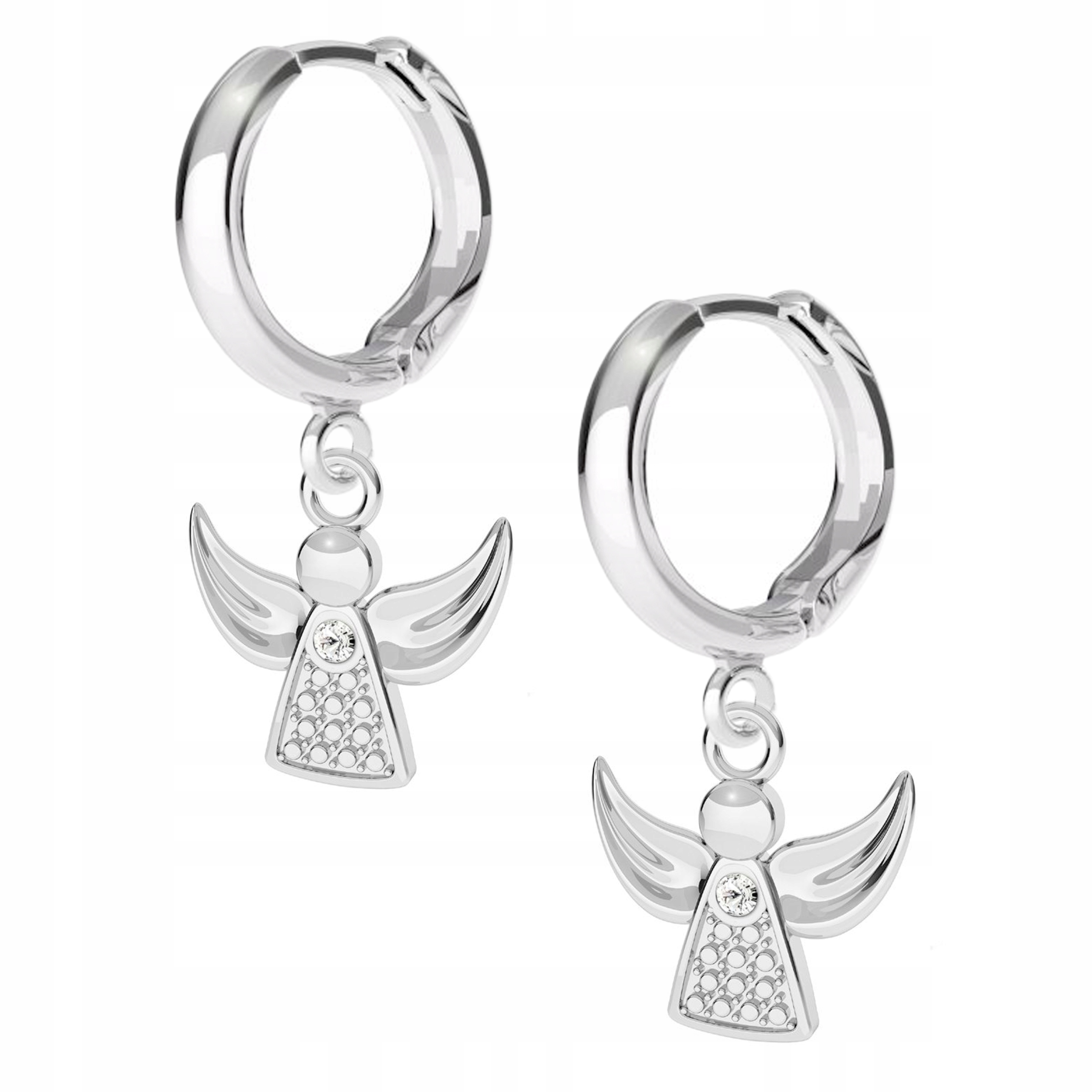 Stříbrné náušnice Anděl Angel Andílek 925