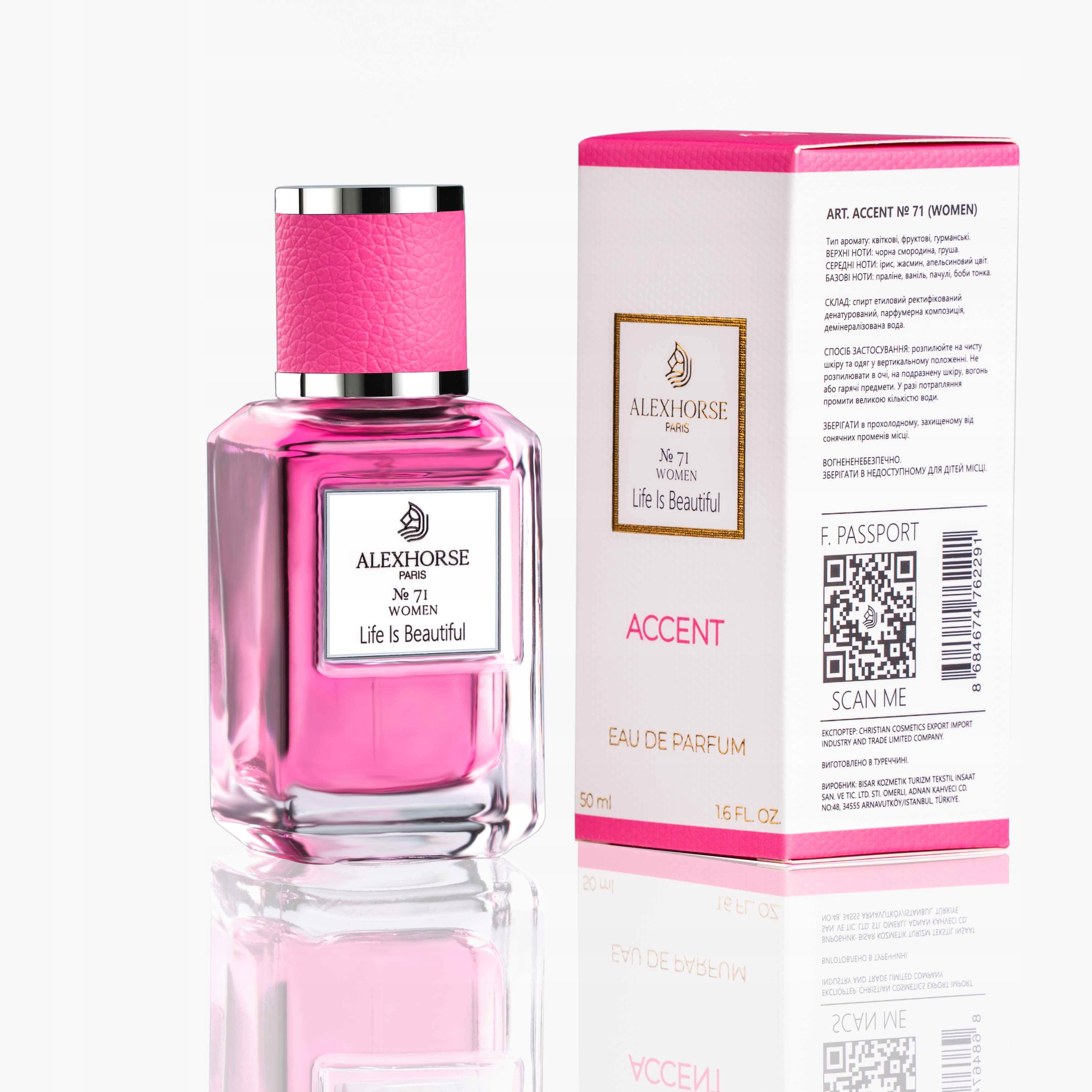 Alexhorse, Life Is Beautiful, Parfémovaná voda pro ženy, 50 ml